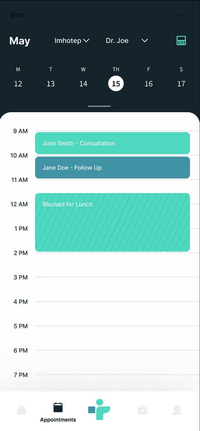 Imhotep Mobile App Interface